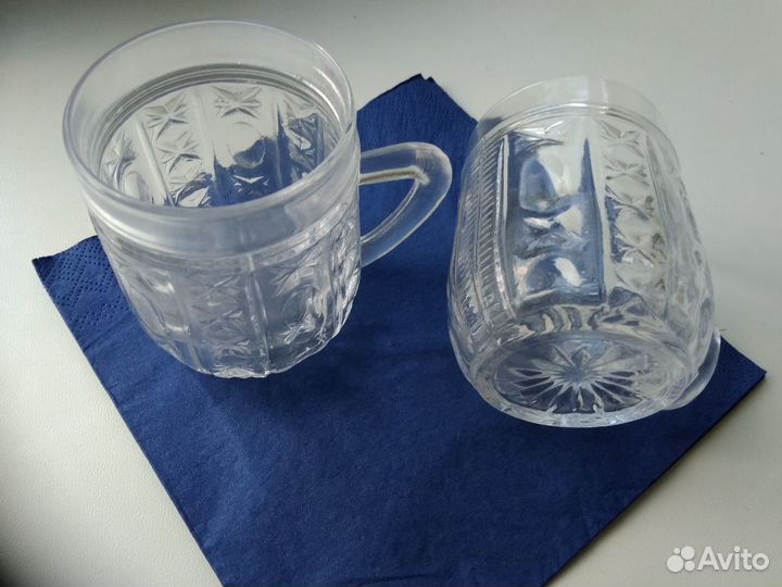 Кружка хрустальная с ручкой 150 мл (комплект 6 шту