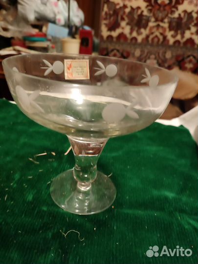 Ваза-конфетница, на ножке стекло СССР