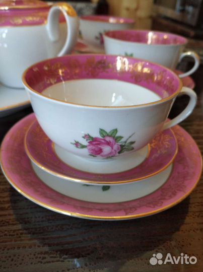 Сервиз чайный Роза Фортуна гдр Fortuna