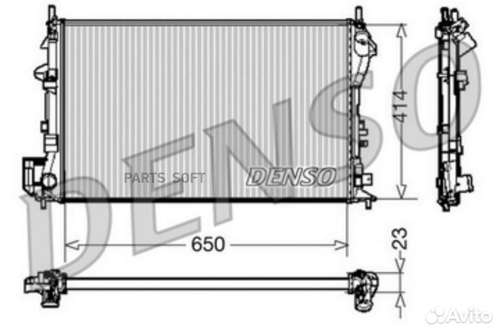 Denso DRM20028 Радиатор 650x414