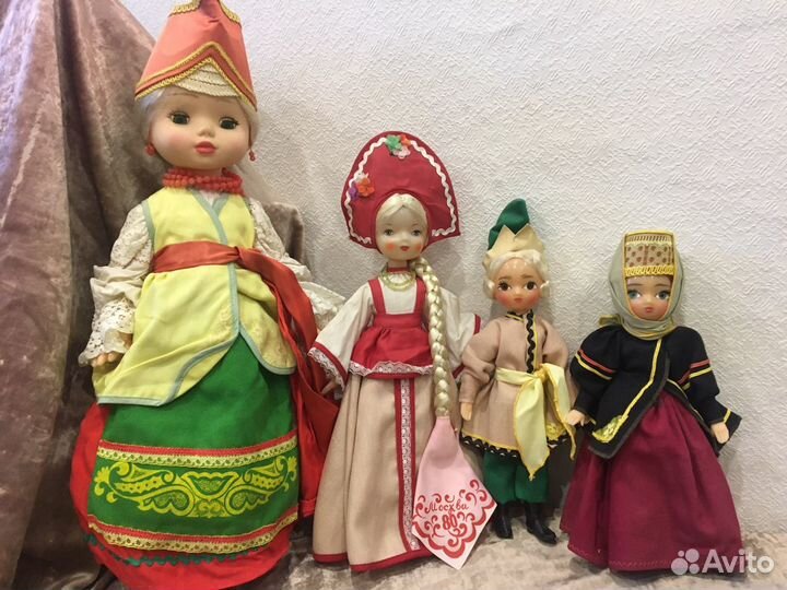 Куклы СССР в русских народных костюмах