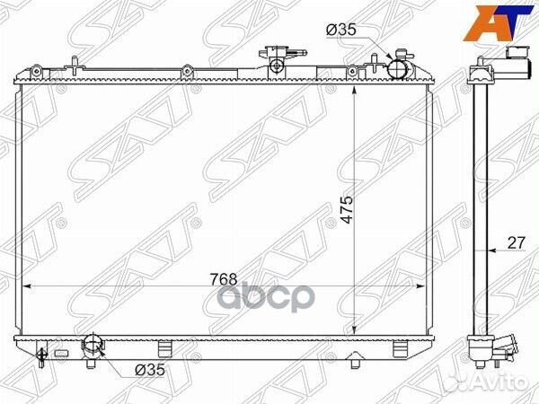 Радиатор Toyota Highlander 07-13 / Kluger V 07-13