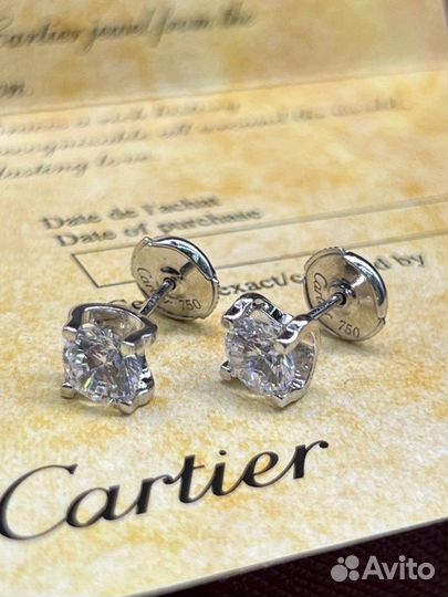 Серьги кулон кольцо Cartier серебро