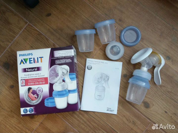 Молокоосос ручной и прокладки для груди