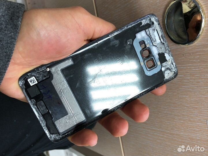 Крышка samsung s10e черная ориг настоящая