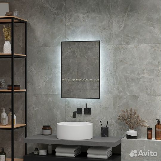 Зеркало Континент Amer LED 600х1200 с подсветкой с бесконтактным выключателем злп1527