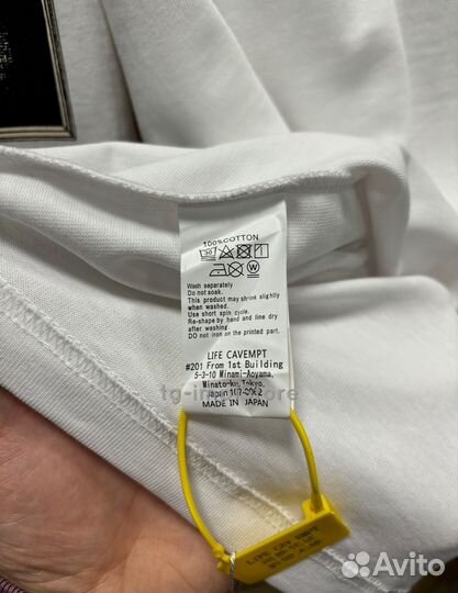 Лонгслив CavEmpt белый 100% хлопок