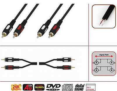 Кабель 2RCA Plug - 2RCA Plug 7.00 м Luxmann 402-05