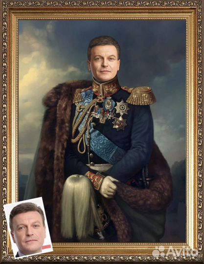 Портрет по фото на холсте Краснодар