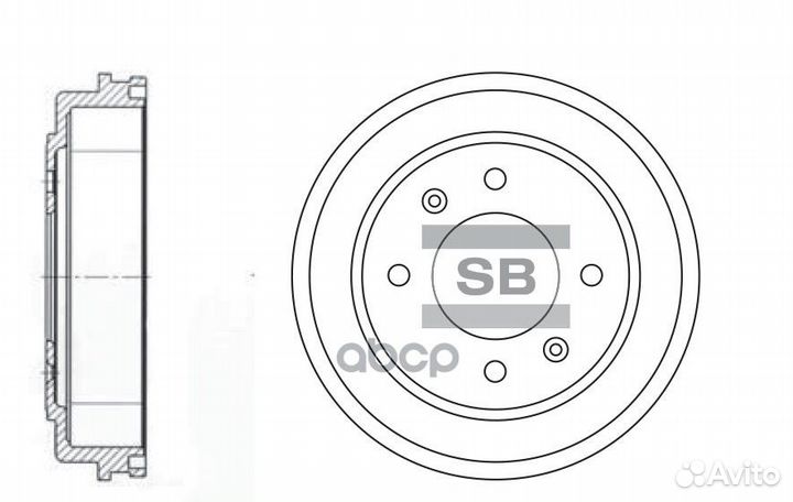 Барабан тормозной hyundai matrix 01/elantra SD