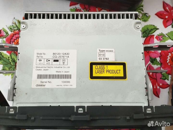 Штатная магнитола на toyota corolla 150