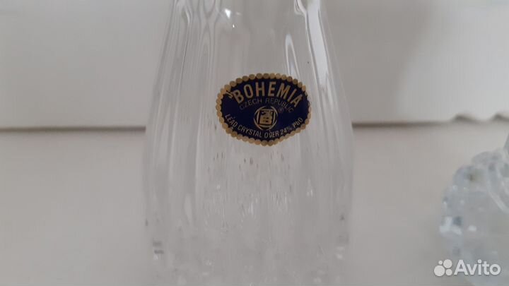 Графин и ваза хрустальная bohemia