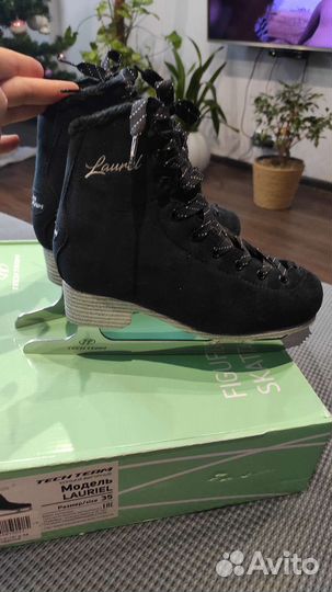 Коньки фигурные tech team 35р