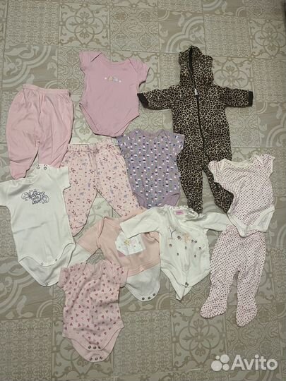 Боди штаны на девочку до года