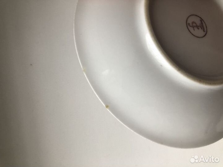 Блюдца фарфоровые гдр Чайная роза