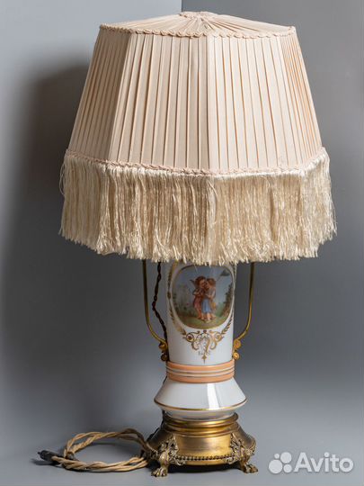 73 см. Лампа. Рабочая. Бронза. Стекло. Нач 20в