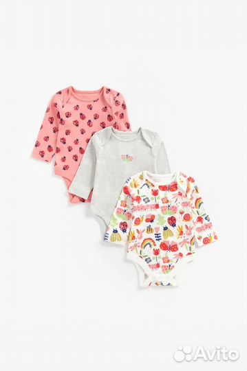 Боди 3 шт. Mothercare для девочки, 86 см (18 мес.)