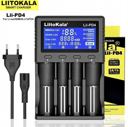 З/У для аккумуляторных батареек LiitoKala Lii-PD4