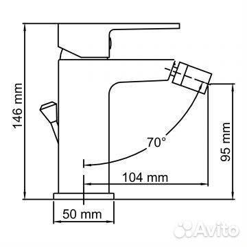 Смеситель Wasserkraft Abens 2000 черный для биде