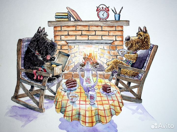 Открытки скотчтерьер