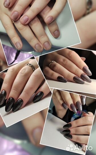 Наращивание ногтей, маникюр с покрытием, гель-лак