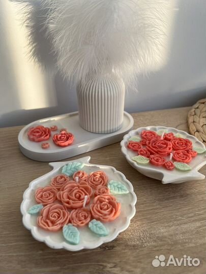 Интерьерные свечи из натурального соевого воска