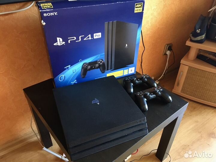Ps4 pro + доп. джостик + 6 игр