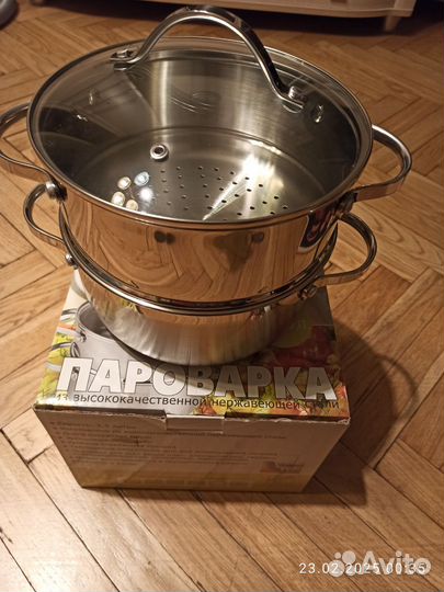 Кастрюля пароварка. Новая, в упаковке