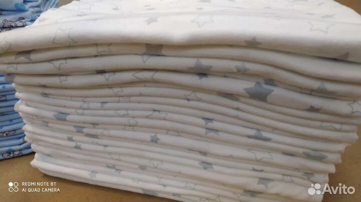 Пеленка текстильная 90 х 120 см, Фланель Детская