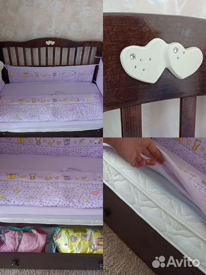 Кроватка Простыни Мобиль новый