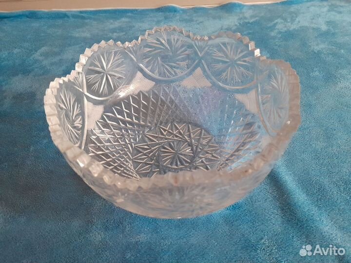 Хрустальные вазы для салатов СССР