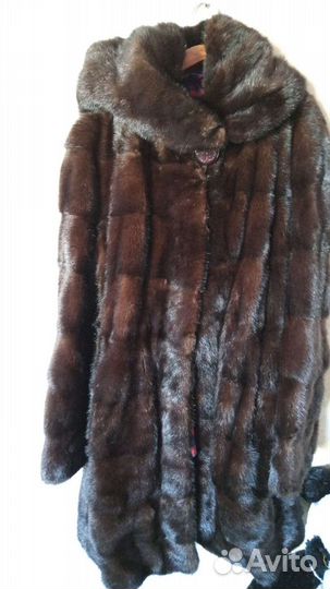 Шуба норковая с капюшоном 48 50