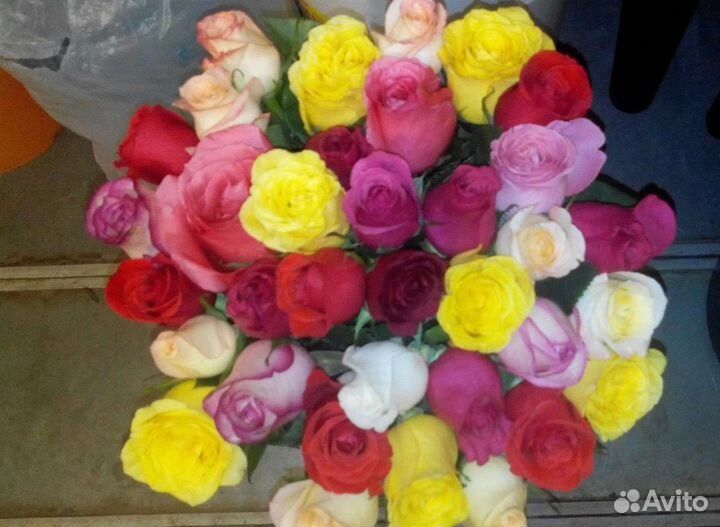 Цветы розы букет