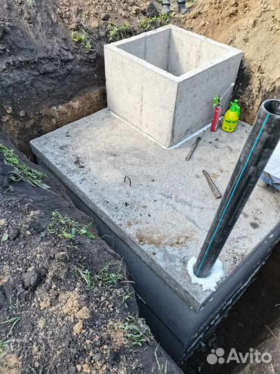 Колодец, погреб из колец жби, сливные ямы, водопр