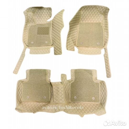 Коврики премиум Lexus NX +ворсовые. Беж/беж