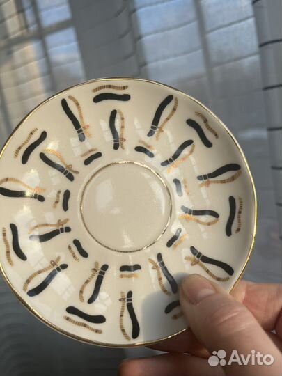 Кофейный сервиз лфз «Вязанки»- 21 предмет. Винтаж