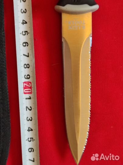 Нож, сталь 440С, HRC58, рукоять прорезиненная