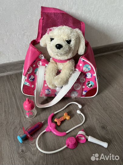 Интерактивный щенок в сумке барби