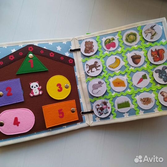 Развивающая книга из фетра