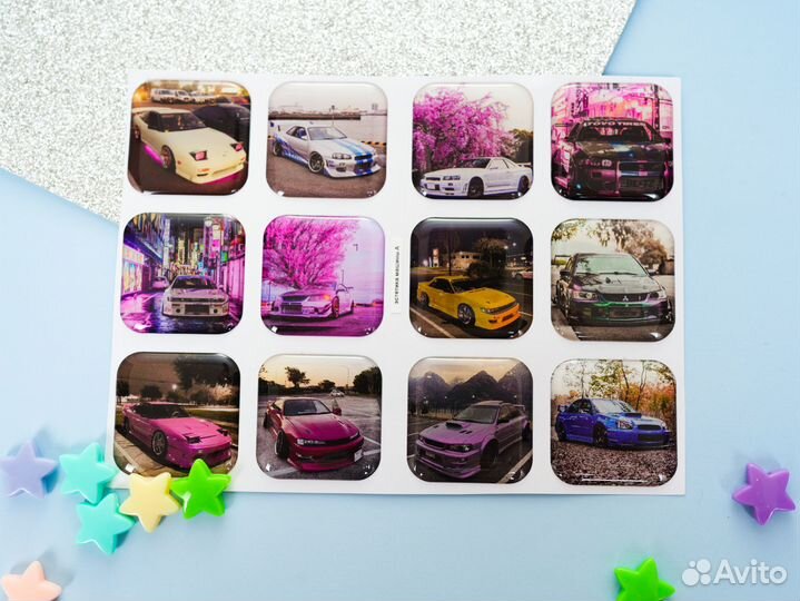 3d стикеры оптом микс с разными картинками