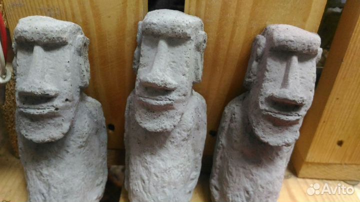 Коллекционные фигурки истуканов комплект 3 шт
