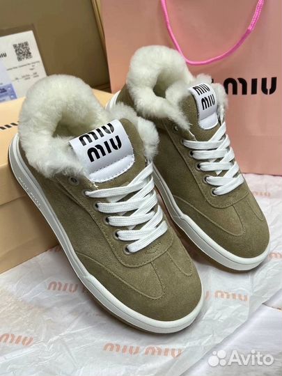 Кроссовки зимние женские miu miu