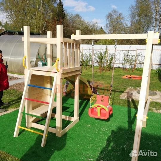 Детская площадка Савушка Мастер 6 с качелями