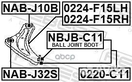 0224F15RH рычаг нижний правый Nissan Juke 1.6