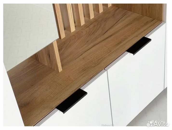 Прихожая Бери дуб крафт золотой/белое дерево