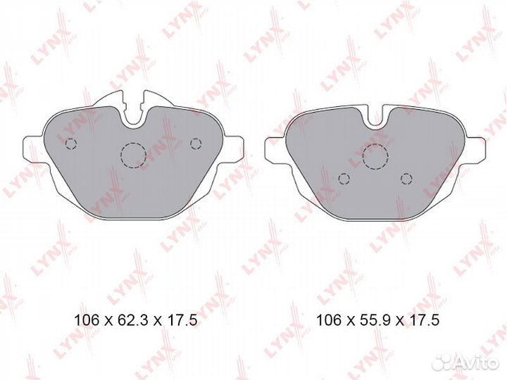 Колодки тормозные дисковые зад BD1436 lynxauto
