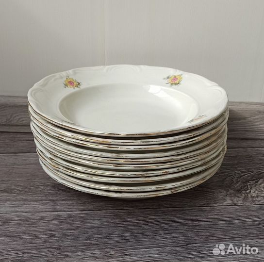 Тарелки глубокие СССР набор 10 шт
