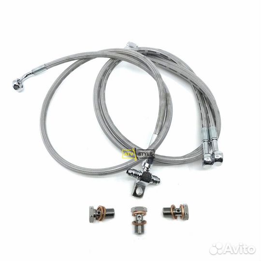 Передние удлиненные армированные тормозные шланги