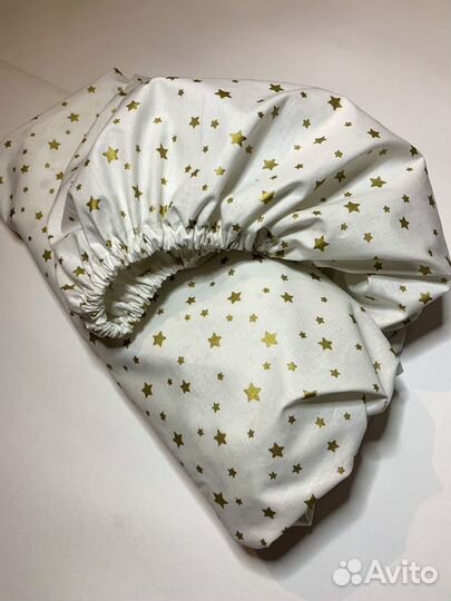 Детская простынь на резинке 120 60