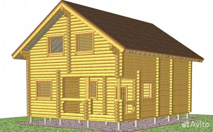 Строительство сруба дома из бревна